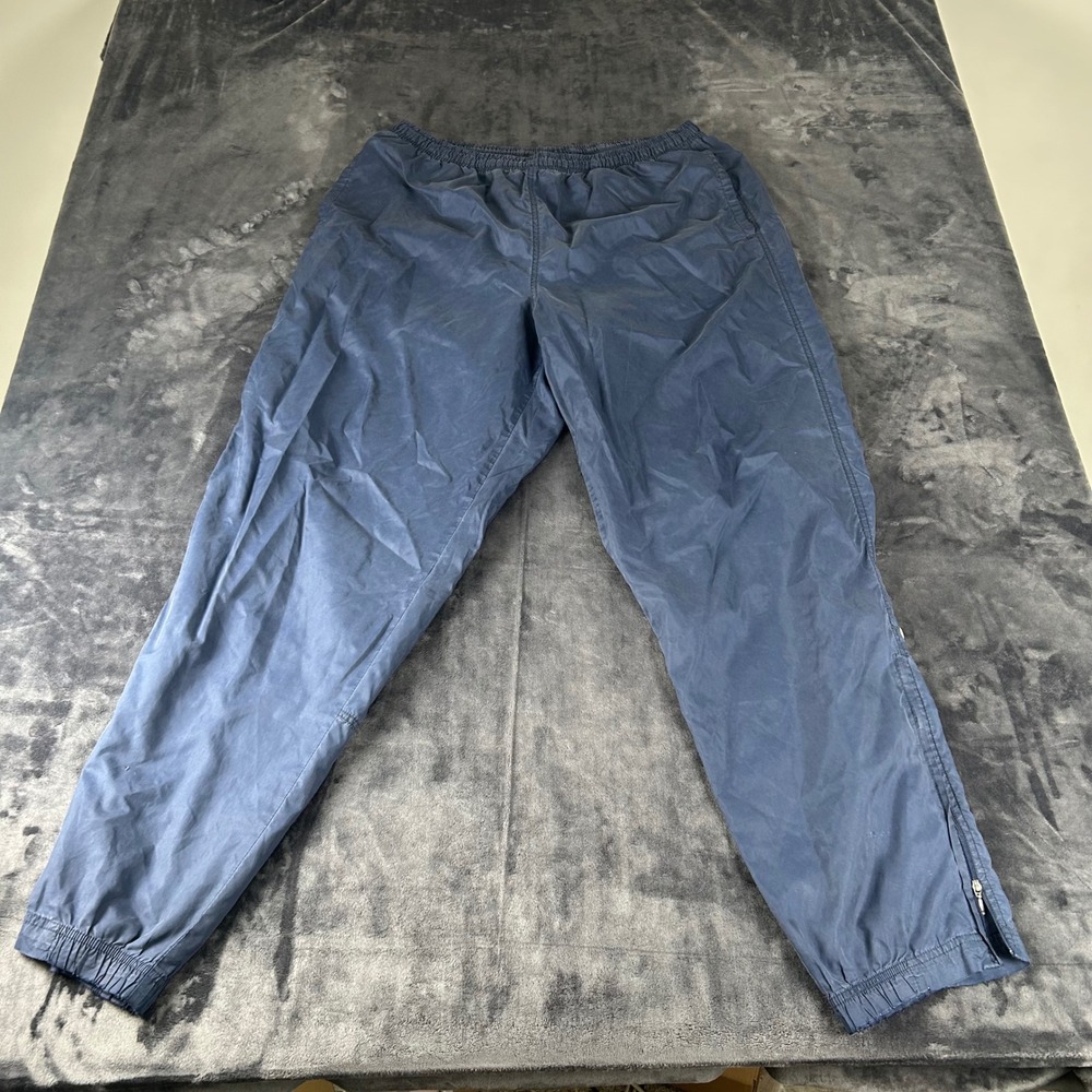 Nike Track Pants Mens XXL Blue Vintage Windbreaker Zipper Ankle Swoosh